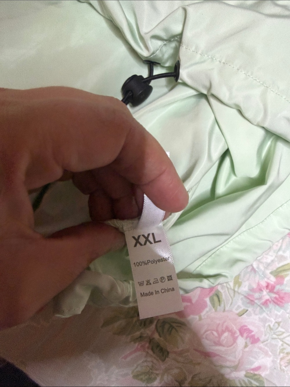 Chic Soul Pale Mint Hooded Anorak Pullover - Picture 6 of 7